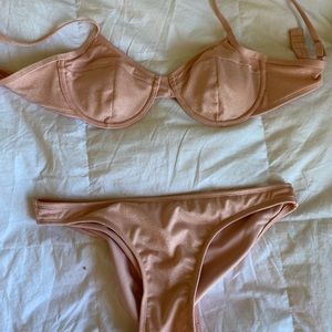 Sparkly pink swim suit